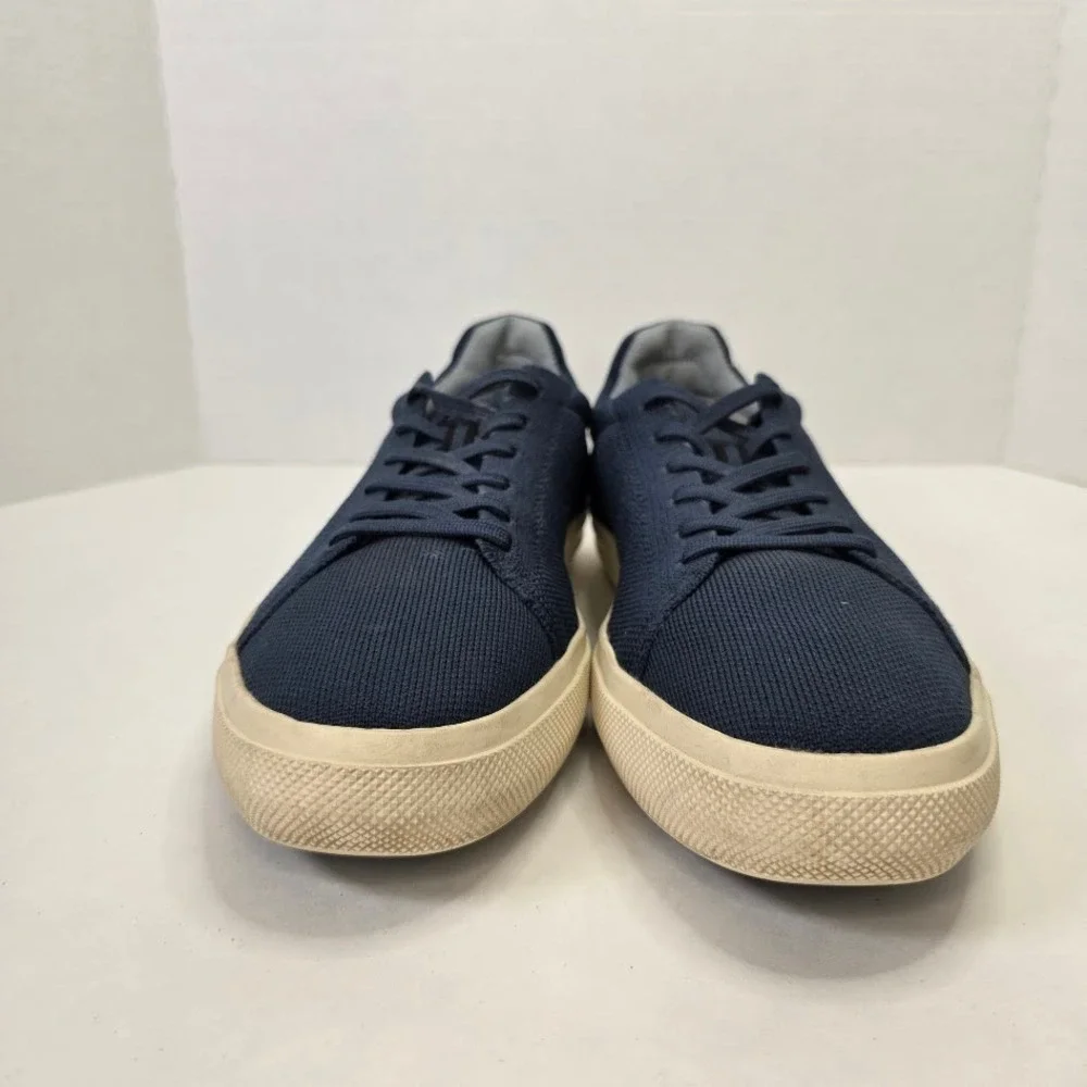 Rothy's Mens 11 RS01 Sneaker Navy Blue Knit Sustainable Lace Up Low Top